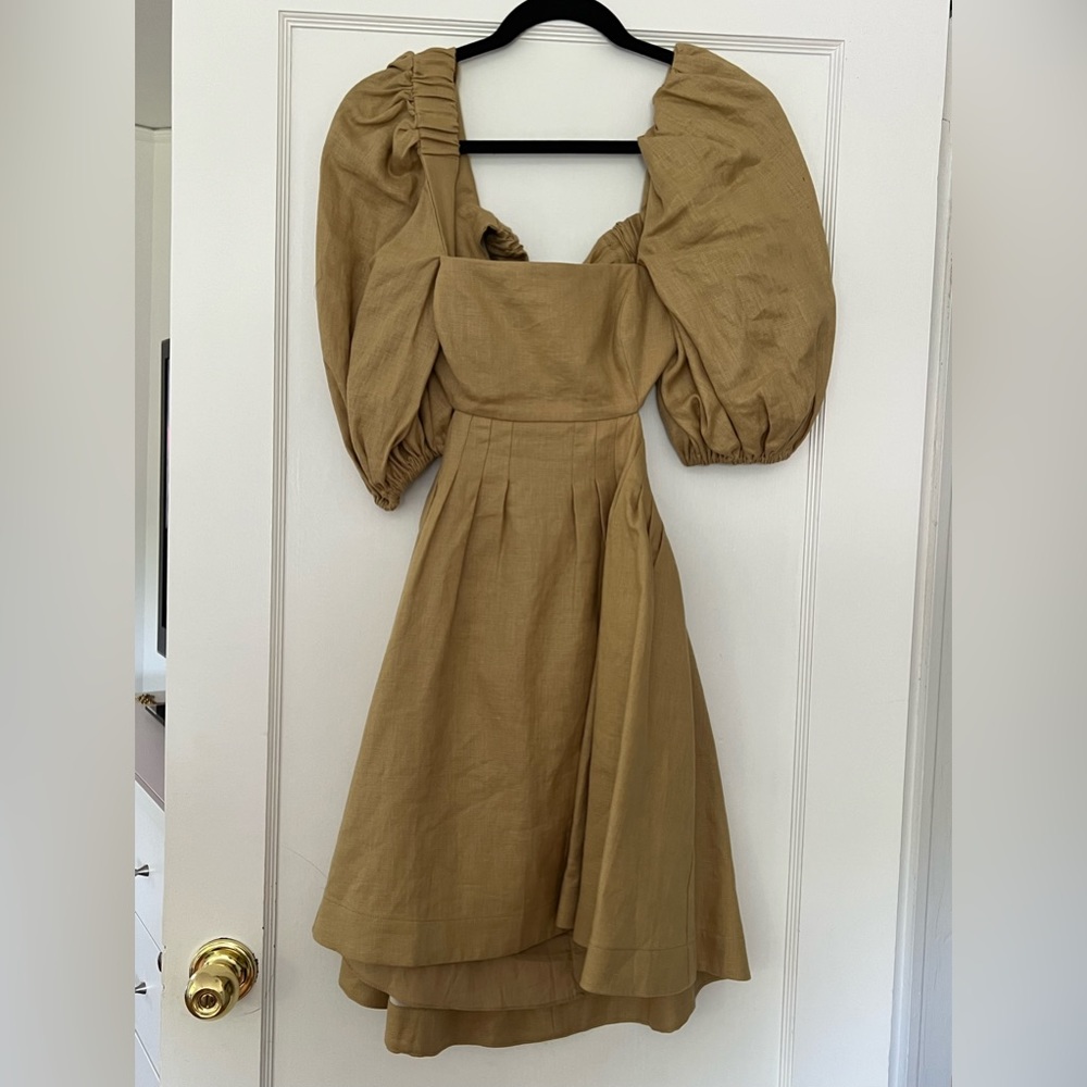 Zimmerman open back dress linen size 1